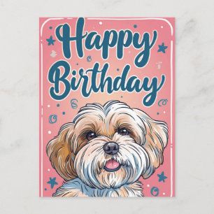 Carte Postale Anniversaire Shi Tzu