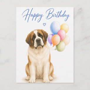 Carte Postale Anniversaire St Bernard