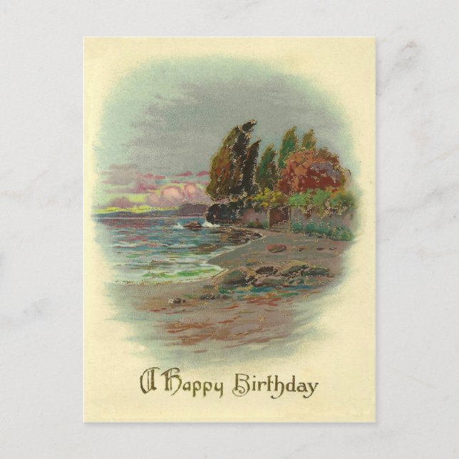 Carte Postale Anniversaire vintage (Devant)