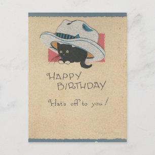 Carte Postale Anniversaire vintage du "Casquette de vous"