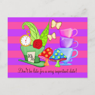 Carte postale Anniversaire Wonderland