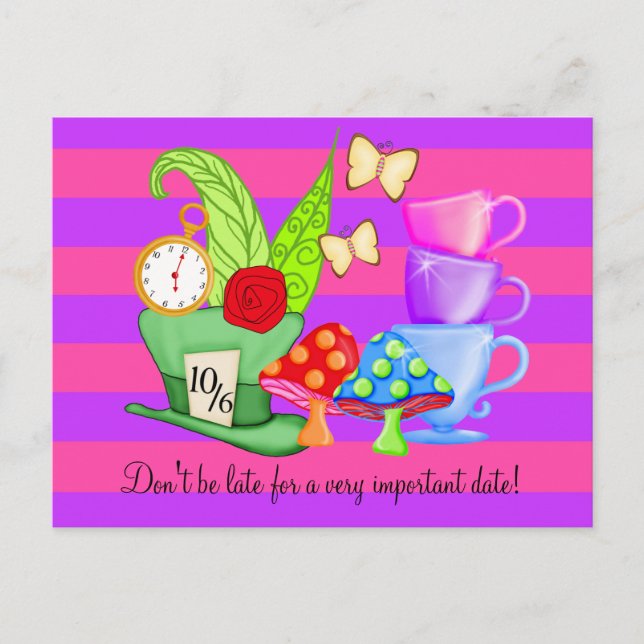 Carte postale Anniversaire Wonderland (Devant)