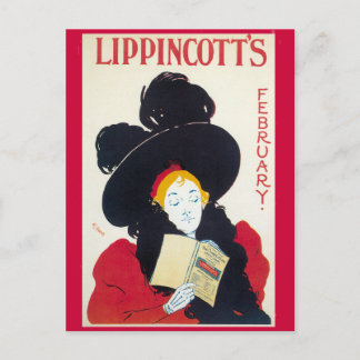 Carte Postale Annonce Art Nouveau de Lippincott de février