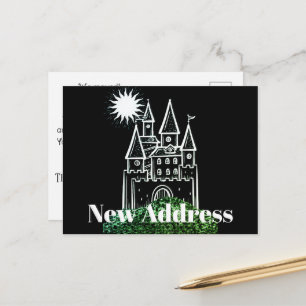 Carte Postale Annonce d'adresse de nouvelle maison élégante simp