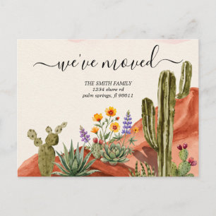 Carte Postale Annonce de déménagement Cactus Southwest