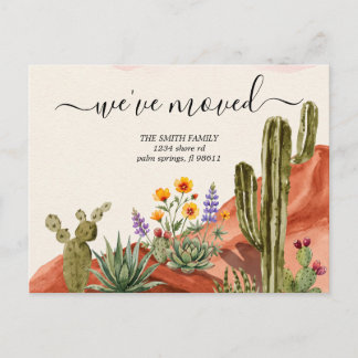 Carte Postale Annonce de déménagement Cactus Southwest