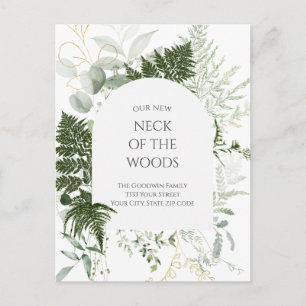 Carte Postale Annonce de déménagement de Greenery Neck of the Wo