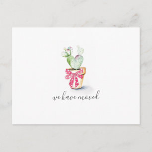 Carte Postale Annonce de déménagement de vacances de Cactus