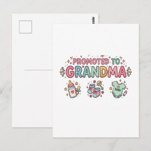 Carte Postale Annonce de future grand-mère