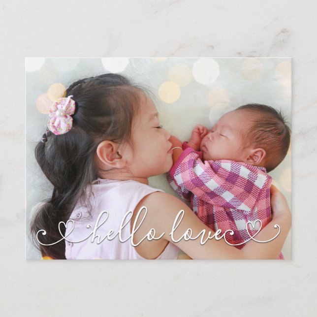 Carte Postale Annonce de la naissance de bébé numéro deux (Devant)