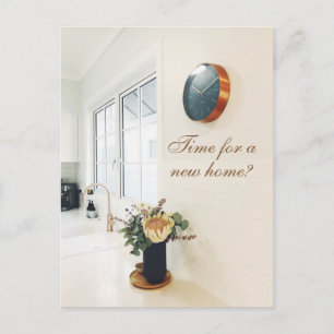 Carte Postale Annonce de l'agent immobilier pour une nouvelle ma