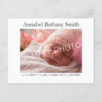Annonce de naissance avec photo de bébé