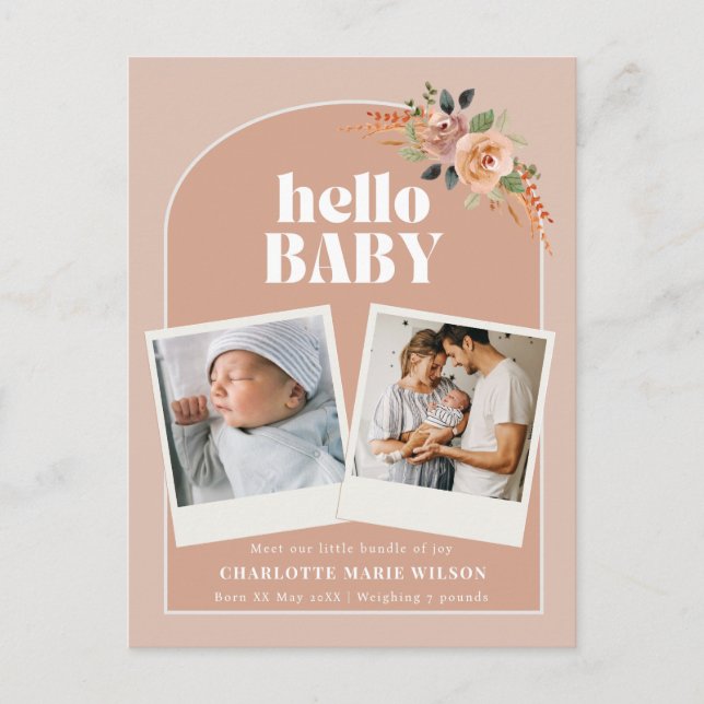 Carte Postale Annonce de naissance de bébé  (Devant)
