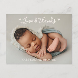 Carte Postale Annonce de naissance de bébé nouveau-né moderne av