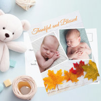 Annonce de naissance de bébé pour Thanksgiving Pho