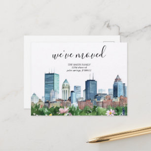 Carte Postale Annonce de nouveau déménagement à Boston