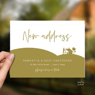 Carte Postale Annonce de Nouvelle Adresse de Maison, Petite Mais