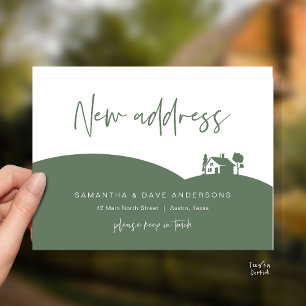 Carte Postale Annonce de Nouvelle Adresse de Maison, Petite Mais