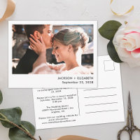 Annonce de photo de mariage moderne et en fuite