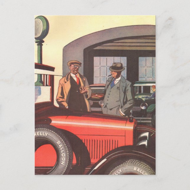 Carte Postale Annonce de pneus Kelly Springfields dans les année (Devant)