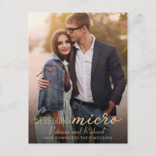 Carte Postale Annonce de Réduction de Mariage Photo Mignonne