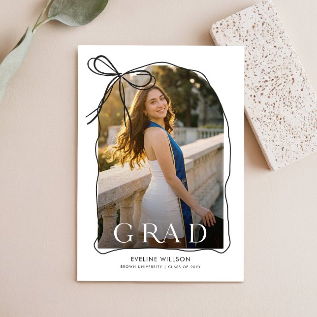 Carte Postale Annonce de remise de diplôme avec arche graduée et (Créateur téléchargé)