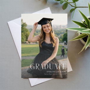 Carte Postale Annonce de remise de diplôme avec photo de promoti