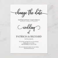 Annonce de report de date de mariage pas cher élég