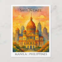 Annonce de sauvegarde de la date Manille Philippin