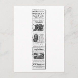 Carte Postale Annonce de spectacles moraux Barnum & London