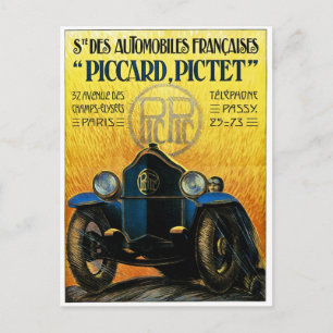 Carte Postale Annonce de voiture Picard Pictet Vintage