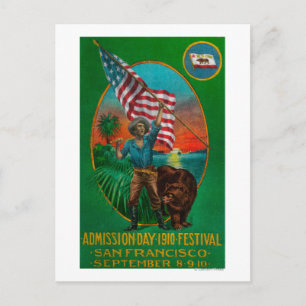 Carte Postale Annonce du jour d'admission, Festival d'État