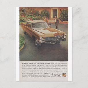Carte Postale Annonce du magazine Cadillac des années 1960
