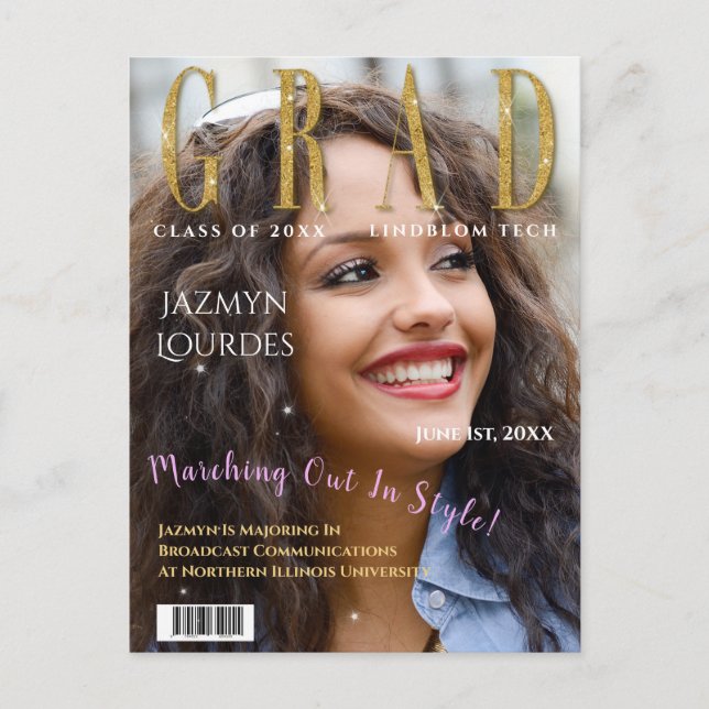 Carte Postale Annonce d'un diplôme d'études supérieures (Devant)