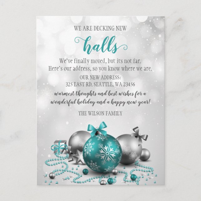 Carte Postale Annonce festive de déménagement pour les nouvelles (Devant)