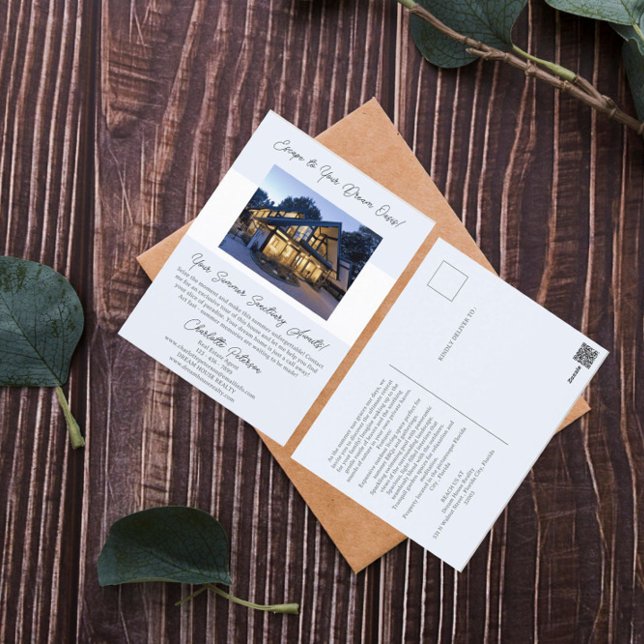 Carte Postale Annonce immobilière estivale ou promotionnelle (Créateur téléchargé)