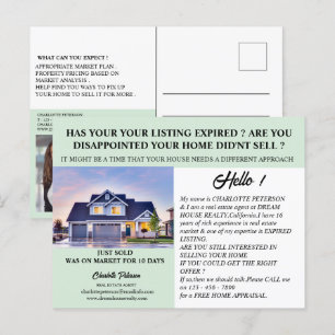 Carte Postale Annonce immobilière expirée avec photo unique