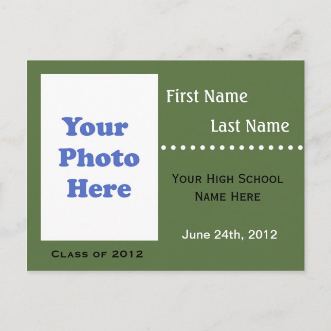 Carte Postale Annonce / invitation de remise de diplômes de lycé (Devant)