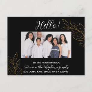 Carte Postale Annonce photo "Nous sommes nouveaux dans le quarti