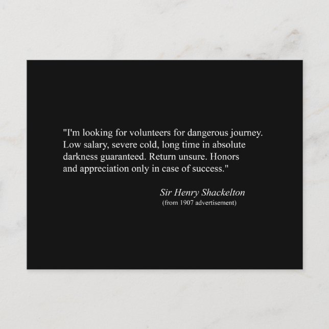 Carte Postale Annonce pour 1907 Shackelton NIMROD Expédition (Devant)