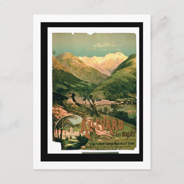Carte Postale Annonce pour 'Allevard Les Bains', Isere (col (Devant)