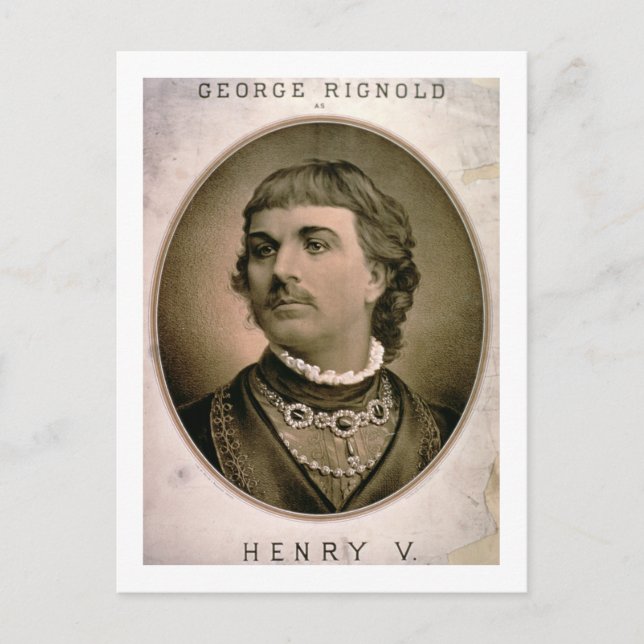 Carte Postale Annonce pour 'George Rignold comme Henry V' (col (Devant)