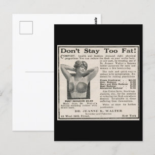 Carte Postale Annonce rétro ridicule "Réducteur de chair"