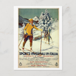 Carte Postale Annonce sportive vintage des années 1920 voyage en
