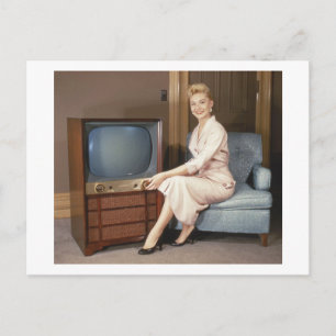 Carte Postale Annonce télévisée rétro Vintage