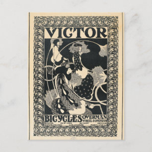 Carte Postale Annonce Vélo Art Nouveau vintage Art