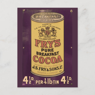 Carte Postale Annonce vintage au cacao de Fry