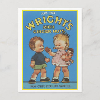 Carte Postale Annonce Vintage de Gingembre Riche de Wright