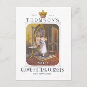 Carte Postale Annonce vintage de lithographie pour les corsets