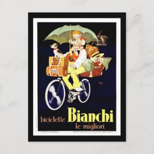 Carte Postale Annonce vintage de vélos Bianchi en Italie